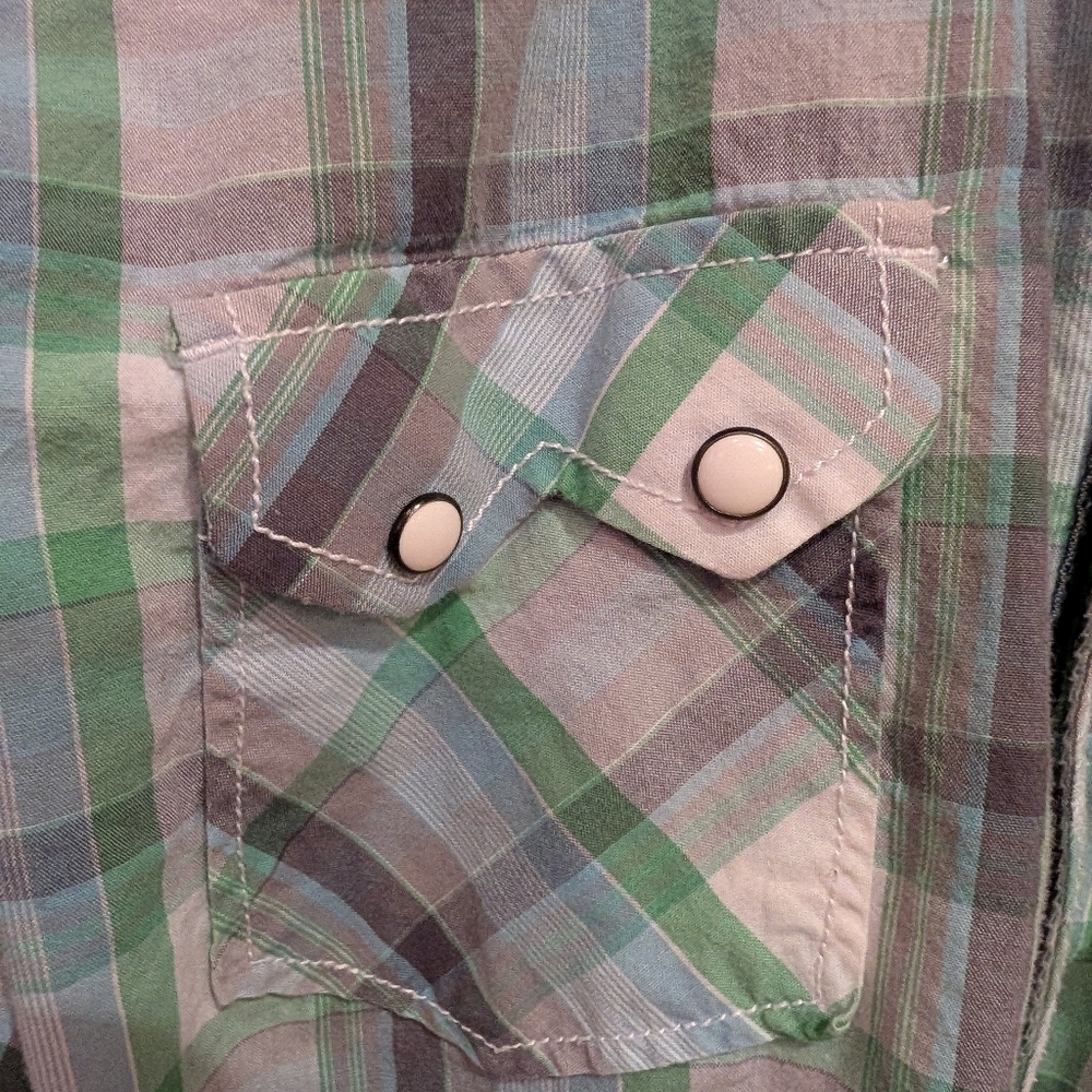 2 American Rag Pearl Snap Button-Up Shirts (S) - Picture 9 of 10